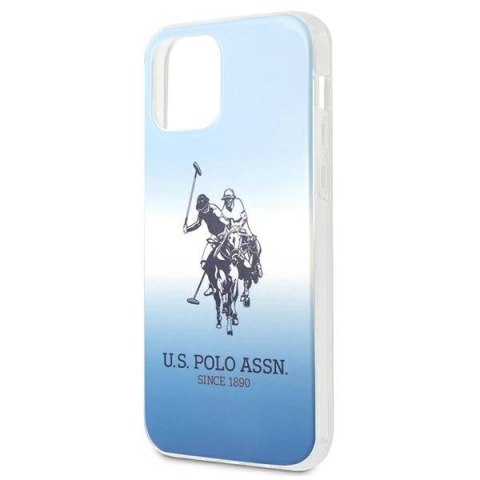 Etui U.S. Polo Assn. Gradient Pattern Collection na iPhone 12 mini - niebieskie Etui U.S. Polo Assn. Gradient Pattern Collection na iPhone 12 mini - niebieskie