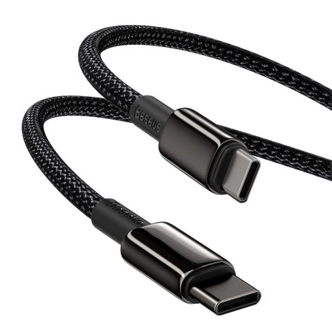 Kabel Baseus CATWJ-A01 USB-C - USB-C PD QC 100W 5A 480Mb/s 2m - czarny Kabel Baseus CATWJ-A01 USB-C - USB-C PD QC 100W 5A 480Mb/s 2m - czarny