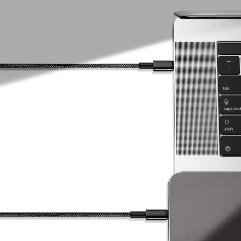 Kabel Baseus CATWJ-A01 USB-C - USB-C PD QC 100W 5A 480Mb/s 2m - czarny Kabel Baseus CATWJ-A01 USB-C - USB-C PD QC 100W 5A 480Mb/s 2m - czarny
