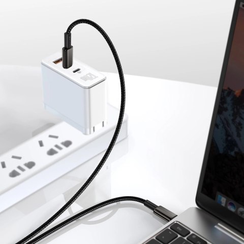 Kabel Baseus CATWJ-A01 USB-C - USB-C PD QC 100W 5A 480Mb/s 2m - czarny Kabel Baseus CATWJ-A01 USB-C - USB-C PD QC 100W 5A 480Mb/s 2m - czarny