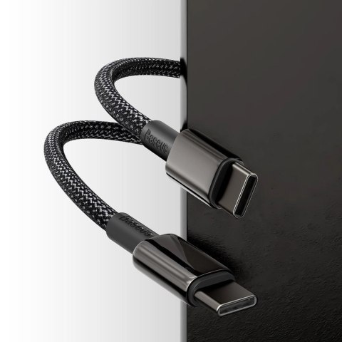 Kabel Baseus CATWJ-A01 USB-C - USB-C PD QC 100W 5A 480Mb/s 2m - czarny Kabel Baseus CATWJ-A01 USB-C - USB-C PD QC 100W 5A 480Mb/s 2m - czarny