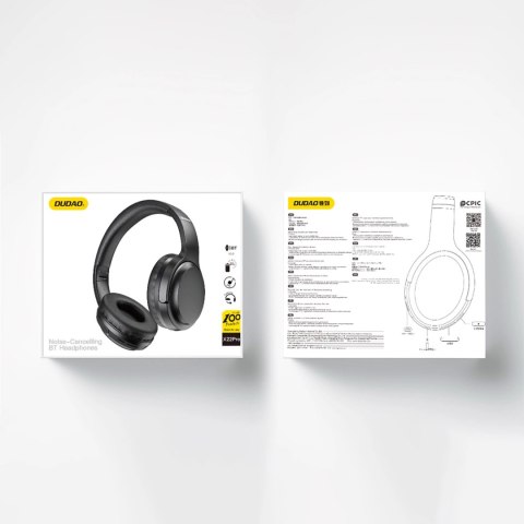 Słuchawki Dudao X22Pro nauszne bezprzewodowe Bluetooth 5.3 - czarne Słuchawki Dudao X22Pro nauszne bezprzewodowe Bluetooth 5.3 - czarne