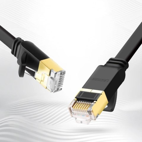 Ugreen płaski kabel przewód internetowy sieciowy Ethernet patchcord RJ45 Cat 7 STP LAN 10 Gbps 10 m czarny (NW106 11265) Ugreen płaski kabel przewód internetowy sieciowy Ethernet patchcord RJ45 Cat 7 STP LAN 10 Gbps 10 m czarny (NW106 11265)