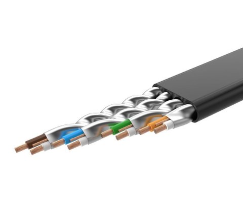 Ugreen płaski kabel przewód internetowy sieciowy Ethernet patchcord RJ45 Cat 7 STP LAN 10 Gbps 10 m czarny (NW106 11265) Ugreen płaski kabel przewód internetowy sieciowy Ethernet patchcord RJ45 Cat 7 STP LAN 10 Gbps 10 m czarny (NW106 11265)