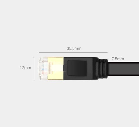 Ugreen płaski kabel przewód internetowy sieciowy Ethernet patchcord RJ45 Cat 7 STP LAN 10 Gbps 10 m czarny (NW106 11265) Ugreen płaski kabel przewód internetowy sieciowy Ethernet patchcord RJ45 Cat 7 STP LAN 10 Gbps 10 m czarny (NW106 11265)