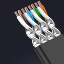 Ugreen płaski kabel przewód internetowy sieciowy Ethernet patchcord RJ45 Cat 7 STP LAN 10 Gbps 10 m czarny (NW106 11265) Ugreen płaski kabel przewód internetowy sieciowy Ethernet patchcord RJ45 Cat 7 STP LAN 10 Gbps 10 m czarny (NW106 11265)