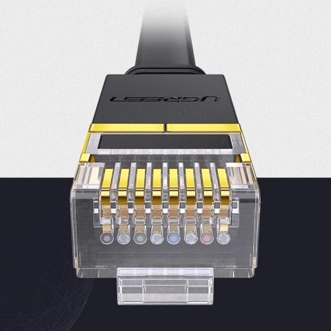 Ugreen płaski kabel przewód internetowy sieciowy Ethernet patchcord RJ45 Cat 7 STP LAN 10 Gbps 10 m czarny (NW106 11265) Ugreen płaski kabel przewód internetowy sieciowy Ethernet patchcord RJ45 Cat 7 STP LAN 10 Gbps 10 m czarny (NW106 11265)