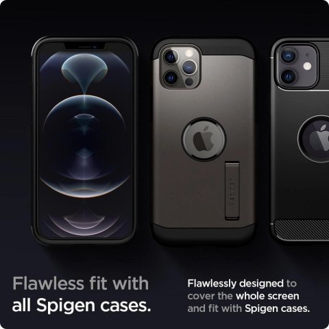 Szkło hartowane Spigen Glas.tR EZ Fit na iPhone 12 / iPhone 12 Pro - 2 szt. Szkło hartowane Spigen Glas.tR EZ Fit na iPhone 12 / iPhone 12 Pro - 2 szt.