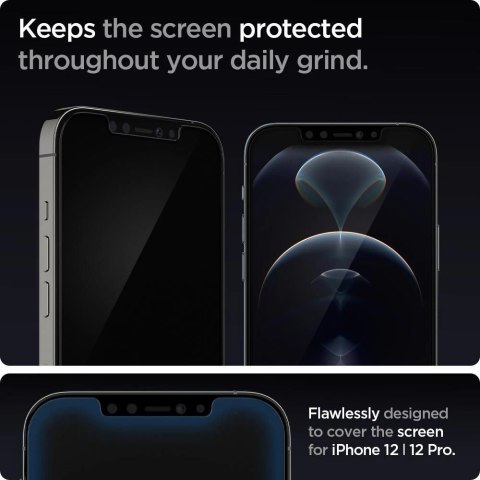 Szkło hartowane Spigen Glas.tR EZ Fit na iPhone 12 / iPhone 12 Pro - 2 szt. Szkło hartowane Spigen Glas.tR EZ Fit na iPhone 12 / iPhone 12 Pro - 2 szt.