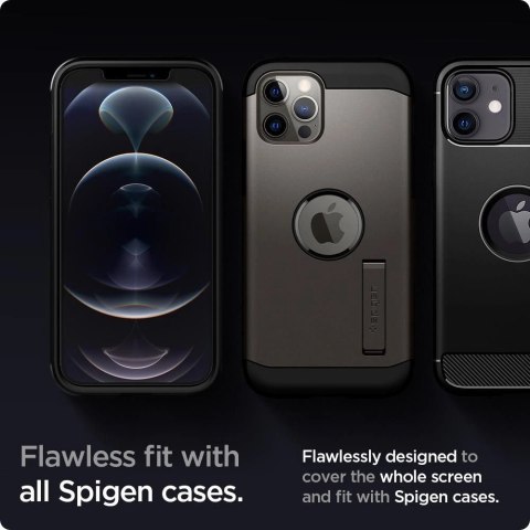 Szkło hartowane Spigen Glas.tR EZ Fit na iPhone 12 / iPhone 12 Pro - 2 szt. Szkło hartowane Spigen Glas.tR EZ Fit na iPhone 12 / iPhone 12 Pro - 2 szt.