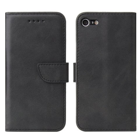 Magnet Case elegancki futerał etui pokrowiec z klapką i funkcją podstawki iPhone SE 2022 / SE 2020 / iPhone 8 / iPhone 7 czarny Magnet Case elegancki futerał etui pokrowiec z klapką i funkcją podstawki iPhone SE 2022 / SE 2020 / iPhone 8 / iPhone 7 czarny