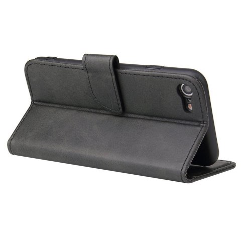 Magnet Case elegancki futerał etui pokrowiec z klapką i funkcją podstawki iPhone SE 2022 / SE 2020 / iPhone 8 / iPhone 7 czarny Magnet Case elegancki futerał etui pokrowiec z klapką i funkcją podstawki iPhone SE 2022 / SE 2020 / iPhone 8 / iPhone 7 czarny