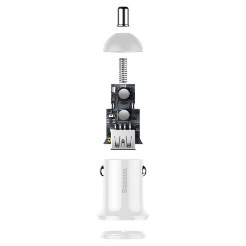 Baseus Grain Pro ładowarka samochodowa 2x USB 4,8 A biały (CCALLP-02) Baseus Grain Pro ładowarka samochodowa 2x USB 4,8 A biały (CCALLP-02)