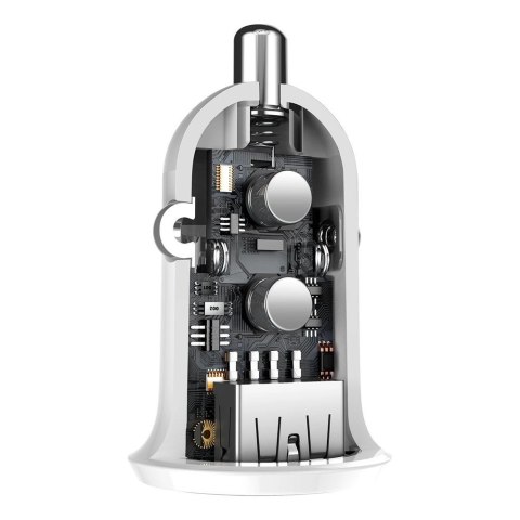 Baseus Grain Pro ładowarka samochodowa 2x USB 4,8 A biały (CCALLP-02) Baseus Grain Pro ładowarka samochodowa 2x USB 4,8 A biały (CCALLP-02)