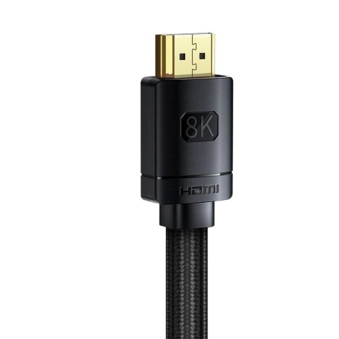 Baseus kabel HDMI 2.1 8K 60 Hz 48 Gbps / 4K 120 Hz / 2K 144 Hz 3D eARC QMS Dynamic HDR VRR ALLM 3 m czarny (CAKGQ-L01) Baseus kabel HDMI 2.1 8K 60 Hz 48 Gbps / 4K 120 Hz / 2K 144 Hz 3D eARC QMS Dynamic HDR VRR ALLM 3 m czarny (CAKGQ-L01)