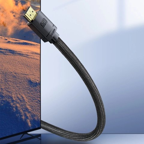 Baseus kabel HDMI 2.1 8K 60 Hz 48 Gbps / 4K 120 Hz / 2K 144 Hz 3D eARC QMS Dynamic HDR VRR ALLM 3 m czarny (CAKGQ-L01) Baseus kabel HDMI 2.1 8K 60 Hz 48 Gbps / 4K 120 Hz / 2K 144 Hz 3D eARC QMS Dynamic HDR VRR ALLM 3 m czarny (CAKGQ-L01)