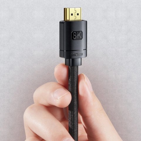 Baseus kabel HDMI 2.1 8K 60 Hz 48 Gbps / 4K 120 Hz / 2K 144 Hz 3D eARC QMS Dynamic HDR VRR ALLM 3 m czarny (CAKGQ-L01) Baseus kabel HDMI 2.1 8K 60 Hz 48 Gbps / 4K 120 Hz / 2K 144 Hz 3D eARC QMS Dynamic HDR VRR ALLM 3 m czarny (CAKGQ-L01)