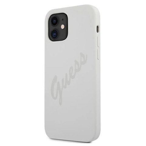 Etui Guess Script Vintage na iPhone 12 mini - kremowe Etui Guess Script Vintage na iPhone 12 mini - kremowe
