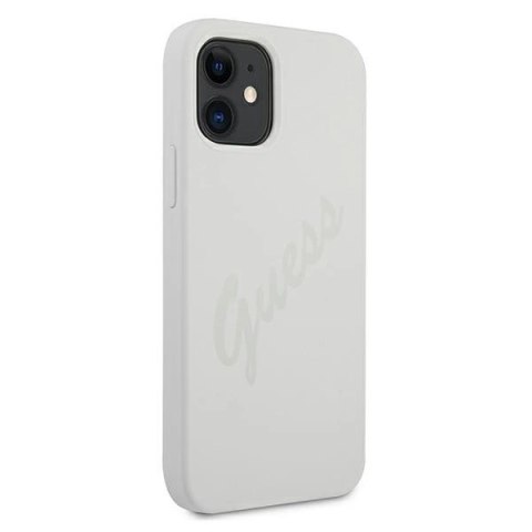 Etui Guess Script Vintage na iPhone 12 mini - kremowe Etui Guess Script Vintage na iPhone 12 mini - kremowe