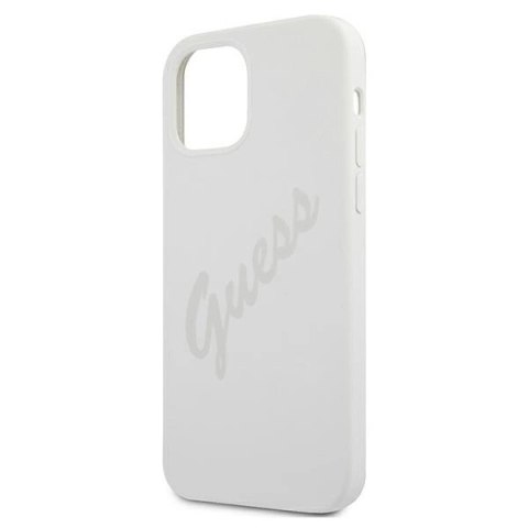 Etui Guess Script Vintage na iPhone 12 mini - kremowe Etui Guess Script Vintage na iPhone 12 mini - kremowe