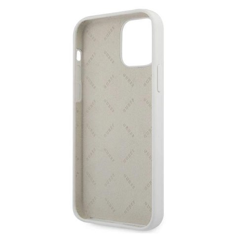 Etui Guess Script Vintage na iPhone 12 mini - kremowe Etui Guess Script Vintage na iPhone 12 mini - kremowe