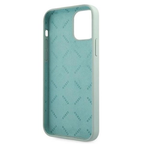 Etui Guess Silicone Vintage na iPhone 12 mini - niebiesko-różowe Etui Guess Silicone Vintage na iPhone 12 mini - niebiesko-różowe