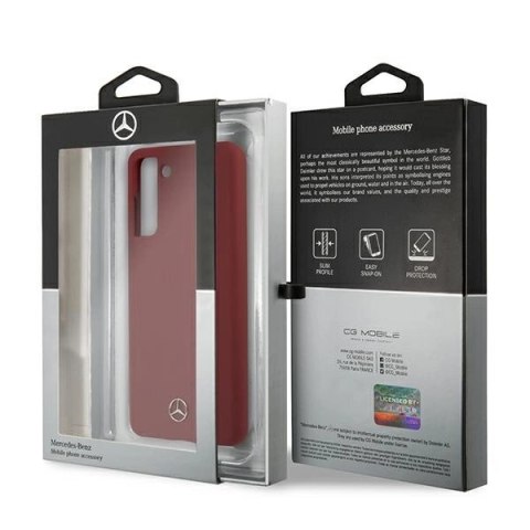 Etui Mercedes Silicone Line na Samsung Galaxy S21+ - czerwone Etui Mercedes Silicone Line na Samsung Galaxy S21+ - czerwone