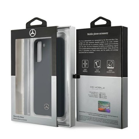 Etui Mercedes Silicone Line na Samsung Galaxy S21+ - niebieskie Etui Mercedes Silicone Line na Samsung Galaxy S21+ - niebieskie