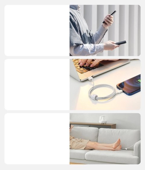 Baseus Superior kabel USB - Lightning 2,4A 2 m Biały (CALYS-C02) Baseus Superior kabel USB - Lightning 2,4A 2 m Biały (CALYS-C02)