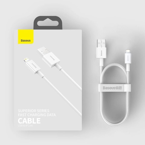 Baseus Superior kabel USB - Lightning 2,4A 2 m Biały (CALYS-C02) Baseus Superior kabel USB - Lightning 2,4A 2 m Biały (CALYS-C02)