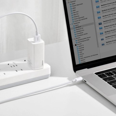 Baseus Superior kabel USB - USB Typ C 66 W 6A 2 m Biały (CATYS-A02) Baseus Superior kabel USB - USB Typ C 66 W 6A 2 m Biały (CATYS-A02)