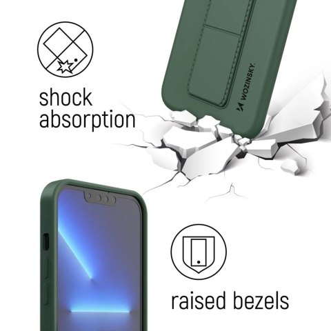 Wozinsky Kickstand Case silikonowe etui z podstawką iPhone 12 szare Wozinsky Kickstand Case silikonowe etui z podstawką iPhone 12 szare