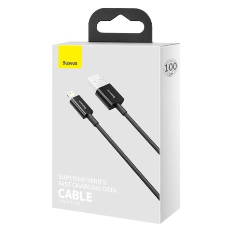 Baseus Superior kabel USB - Lightning 2,4 A 1 m czarny (CALYS-A01) Baseus Superior kabel USB - Lightning 2,4 A 1 m czarny (CALYS-A01)