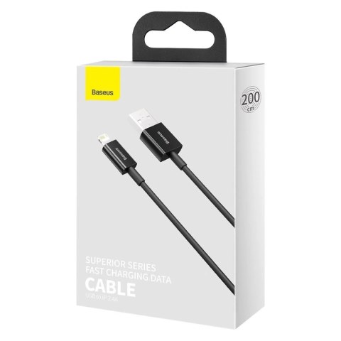 Baseus Superior kabel USB - Lightning 2,4 A 2 m czarny (CALYS-C01) Baseus Superior kabel USB - Lightning 2,4 A 2 m czarny (CALYS-C01)