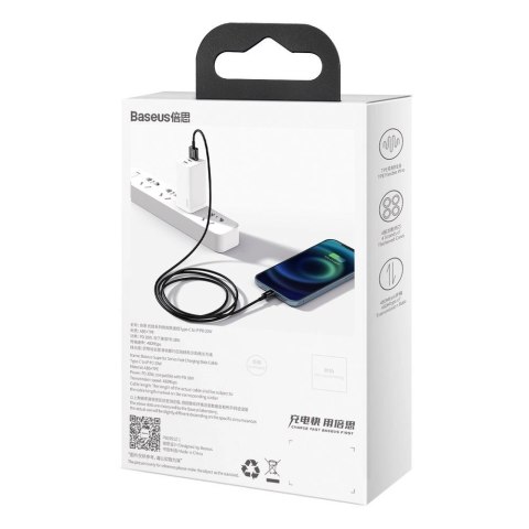 Baseus Superior kabel USB - Lightning 2,4 A 2 m czarny (CALYS-C01) Baseus Superior kabel USB - Lightning 2,4 A 2 m czarny (CALYS-C01)