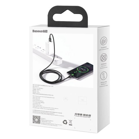 Baseus Superior kabel USB - USB Typ C 66 W (11 V / 6 A) Huawei SuperCharge SCP 2 m czarny (CATYS-A01) Baseus Superior kabel USB - USB Typ C 66 W (11 V / 6 A) Huawei SuperCharge SCP 2 m czarny (CATYS-A01)