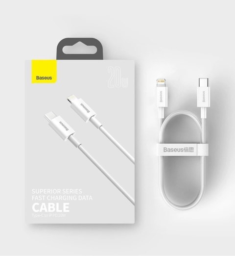 Kabel Baseus Superior Series USB-C / Lightning PD 20W 1 m - czarny Kabel Baseus Superior Series USB-C / Lightning PD 20W 1 m - czarny
