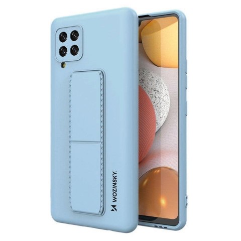 Wozinsky Kickstand Case silikonowe etui z podstawką etui Samsung Galaxy A42 5G jasnoniebieskie Wozinsky Kickstand Case silikonowe etui z podstawką etui Samsung Galaxy A42 5G jasnoniebieskie