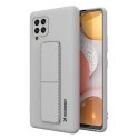 Wozinsky Kickstand Case silikonowe etui z podstawką etui Samsung Galaxy A42 5G szare Wozinsky Kickstand Case silikonowe etui z podstawką etui Samsung Galaxy A42 5G szare
