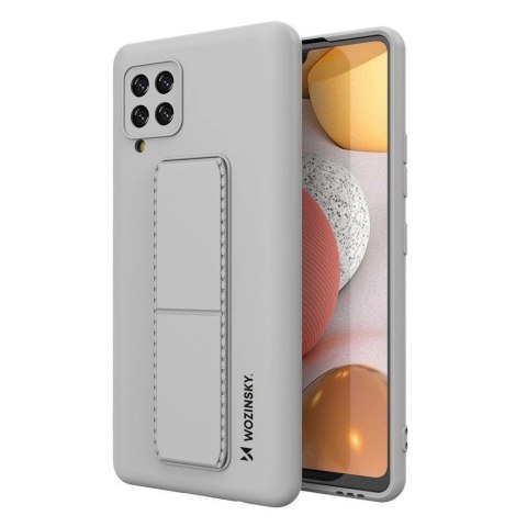 Wozinsky Kickstand Case silikonowe etui z podstawką etui Samsung Galaxy A42 5G szare Wozinsky Kickstand Case silikonowe etui z podstawką etui Samsung Galaxy A42 5G szare