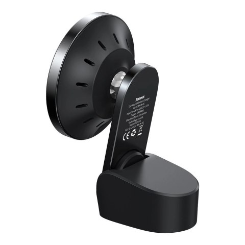 Baseus samochodowy uchwyt magnetyczny bezprzewodowa indukcyjna ładowarka Qi 15 W (kompatybilna z MagSafe do iPhone) czarny (WXJN Baseus samochodowy uchwyt magnetyczny bezprzewodowa indukcyjna ładowarka Qi 15 W (kompatybilna z MagSafe do iPhone) czarny (WXJN