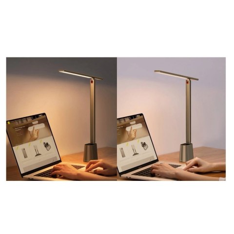 Baseus Smart Eye bezprzewodowa biurkowa lampka LED z akumulatorem 2200 mAh szary (DGZG-0G) Baseus Smart Eye bezprzewodowa biurkowa lampka LED z akumulatorem 2200 mAh szary (DGZG-0G)