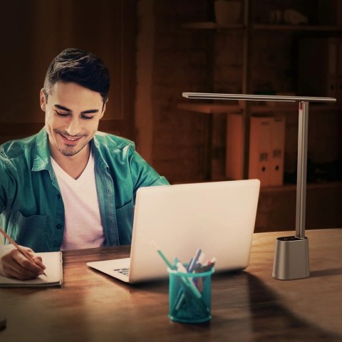 Baseus Smart Eye bezprzewodowa biurkowa lampka LED z akumulatorem 2200 mAh szary (DGZG-0G) Baseus Smart Eye bezprzewodowa biurkowa lampka LED z akumulatorem 2200 mAh szary (DGZG-0G)