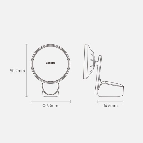 Baseus samochodowy uchwyt magnetyczny bezprzewodowa indukcyjna ładowarka Qi 15 W (kompatybilna z MagSafe do iPhone) czarny (WXJN Baseus samochodowy uchwyt magnetyczny bezprzewodowa indukcyjna ładowarka Qi 15 W (kompatybilna z MagSafe do iPhone) czarny (WXJN