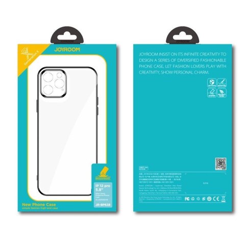 Joyroom New Beauty Series ultra cienkie przezroczyste etui z metaliczną ramką do iPhone 12 Pro czarny (JR-BP743) Joyroom New Beauty Series ultra cienkie przezroczyste etui z metaliczną ramką do iPhone 12 Pro czarny (JR-BP743)