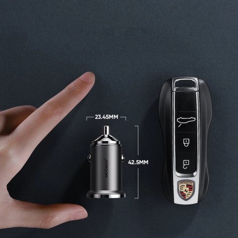 Joyroom szybka ładowarka samochodowa USB Typ C / USB 45 W 5 A Power Delivery Quick Charge 3.0 AFC SCP szary (C-A35) Joyroom szybka ładowarka samochodowa USB Typ C / USB 45 W 5 A Power Delivery Quick Charge 3.0 AFC SCP szary (C-A35)