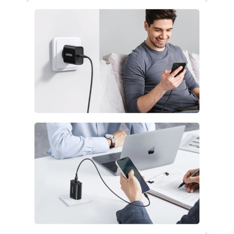 Ugreen ładowarka sieciowa USB Typ C 20W Power Delivery czarny (10191) Ugreen ładowarka sieciowa USB Typ C 20W Power Delivery czarny (10191)