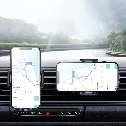 Uchwyt samochodowy Joyroom JR-ZS259 zaciskowy na telefon na kratkę wentylacji - czarny Uchwyt samochodowy Joyroom JR-ZS259 zaciskowy na telefon na kratkę wentylacji - czarny