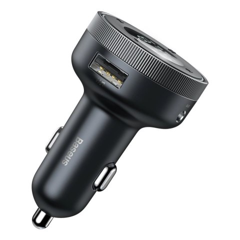 Baseus Enjoy transmiter FM ładowarka samochodowa LED 2x USB / 3,5mm jack bezprzewodowy odtwarzacz MP3 Bluetooth 5.0 3.4A czarny Baseus Enjoy transmiter FM ładowarka samochodowa LED 2x USB / 3,5mm jack bezprzewodowy odtwarzacz MP3 Bluetooth 5.0 3.4A czarny