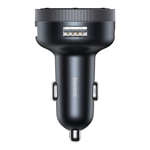 Baseus Enjoy transmiter FM ładowarka samochodowa LED 2x USB / 3,5mm jack bezprzewodowy odtwarzacz MP3 Bluetooth 5.0 3.4A czarny Baseus Enjoy transmiter FM ładowarka samochodowa LED 2x USB / 3,5mm jack bezprzewodowy odtwarzacz MP3 Bluetooth 5.0 3.4A czarny
